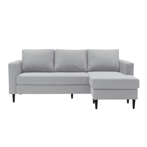 Chaise longue CRUSH reversível 3 lugares cinza claro
