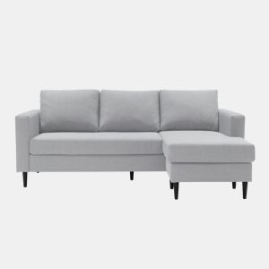 Chaise longue CRUSH reversível 3 lugares cinza claro