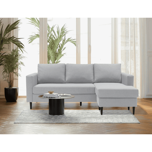 Chaise longue CRUSH reversível 3 lugares cinza claro