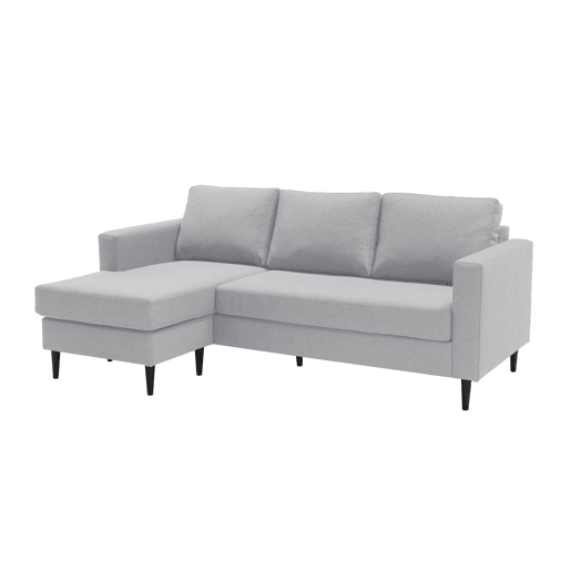 Chaise longue CRUSH reversível 3 lugares cinza claro
