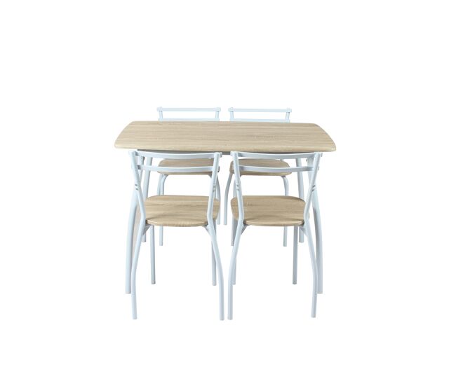 Conjunto de mesa con 4 sillas de cocinas rick