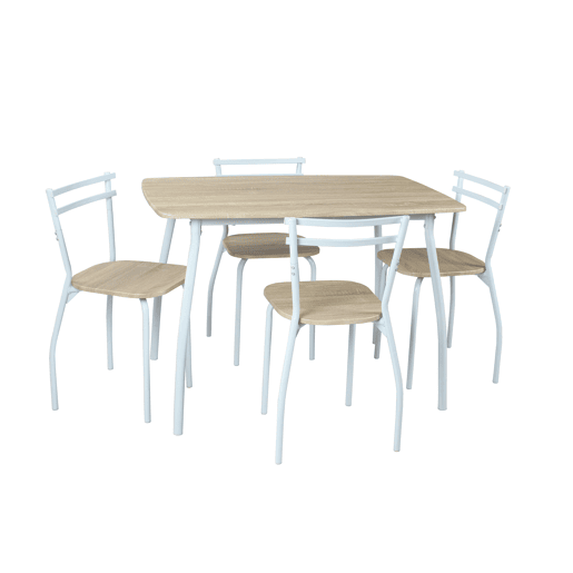 Conjunto de mesa com 4 cadeiras de cozinha RICK Conjunto de mesa com 4 cadeiras de cozinha RICK