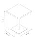 Mesa alta de cocina EVENT 60x76x60cm Mesa alta de cocina EVENT 60x76x60cm Negro/ Madera