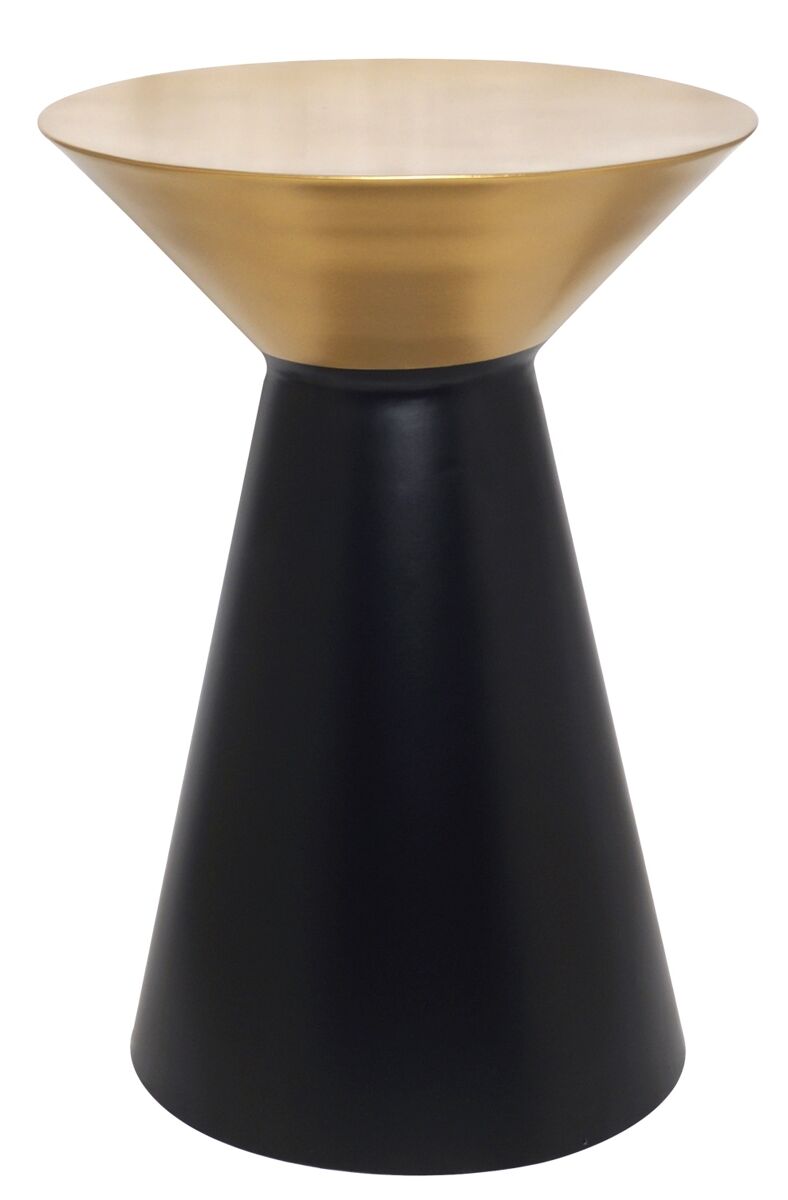 Mini mesa metal IVO 50x35cm negra y dorada