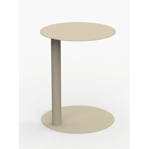 Mini mesa metálica CLEO 57x35cm taupe