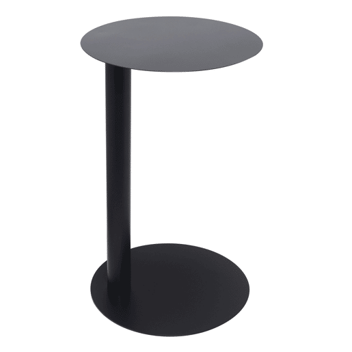 Mini mesa metálica CLEO 57x35cm negra