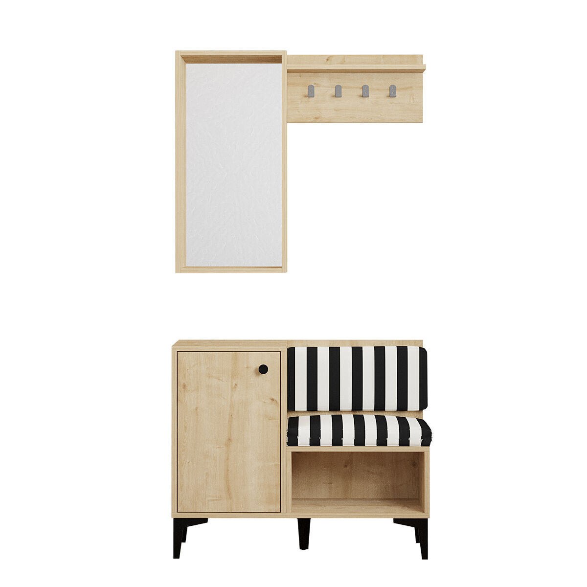 Mueble recibidor con zapatero flam