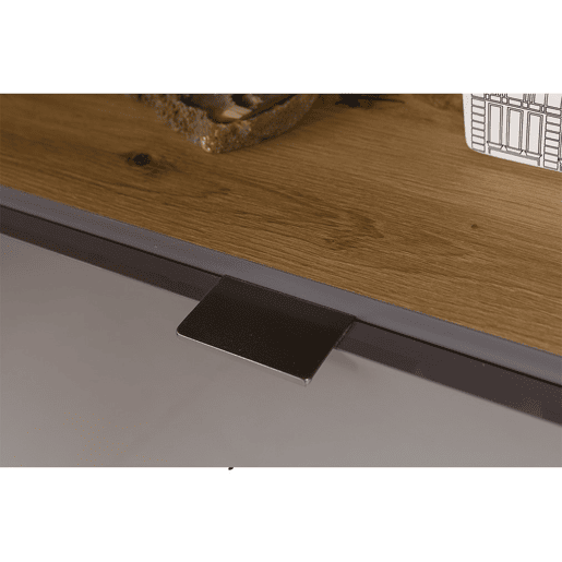 Compacto de TV 247,9cm cinzento e carvalho corNICE