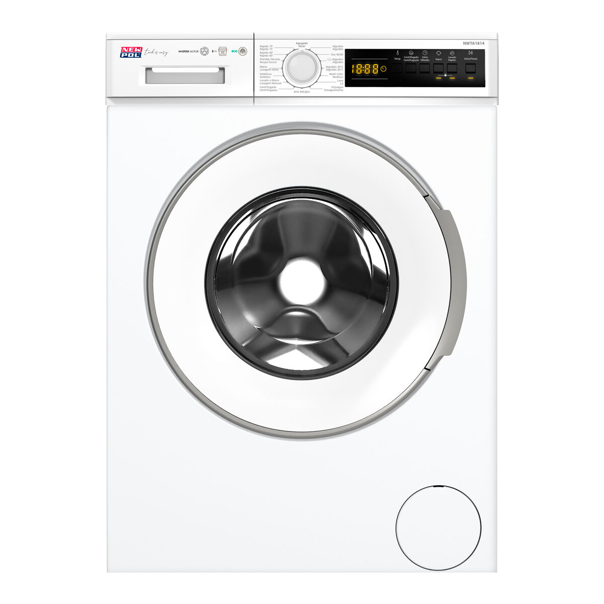 Lavadora frontal NEW POL NWTA1814 8kg 1400 RPM