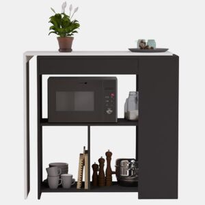 Mesa de cozinha alta extensível com prateleiras LIDO