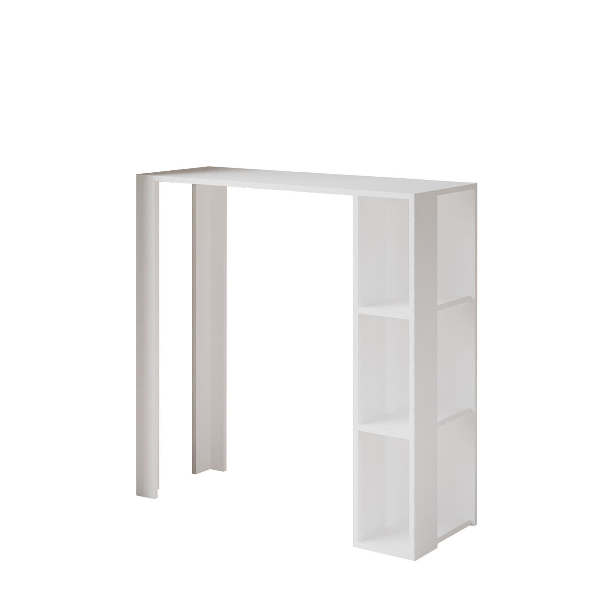 Mesa de cocina alta fija con estantes KIA