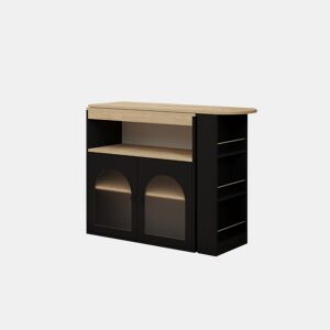 Mesa de cozinha alta extensível com arrumação SEVEN