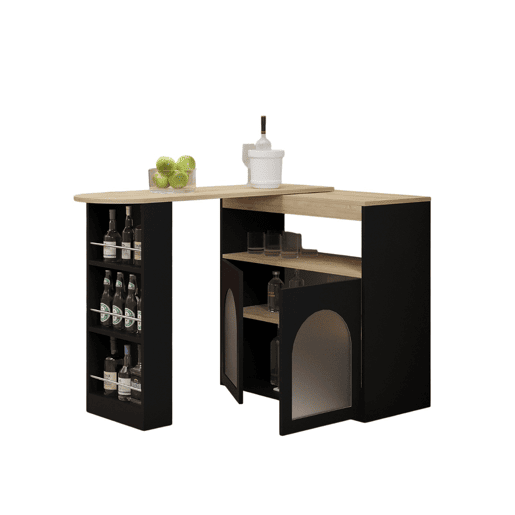 Mesa de cozinha alta extensível com arrumação SEVEN Mesa de cozinha alta extensível com arrumação SEVEN
