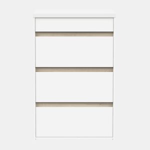 Cómoda simple CLYDE 4 gavetas branco