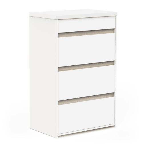 Cómoda simple CLYDE 4 gavetas branco