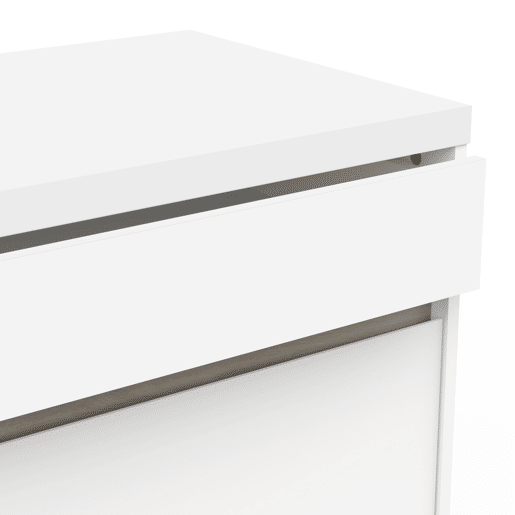 Cómoda simple CLYDE 4 gavetas branco