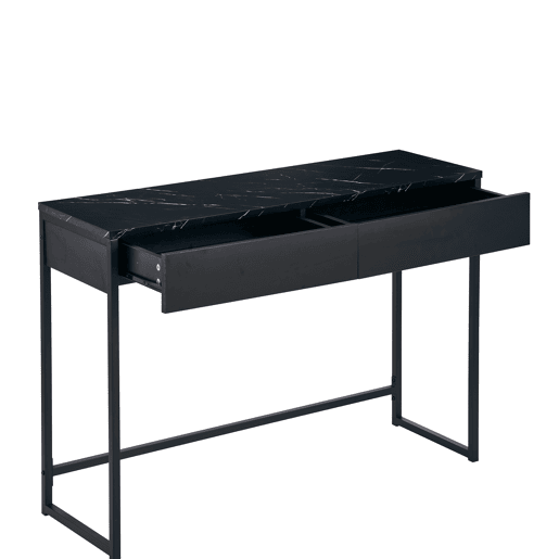 Consola com 2 gavetas cor preto LINA Consola com 2 gavetas cor preto LINA