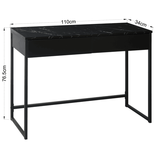Consola com 2 gavetas cor preto LINA Consola com 2 gavetas cor preto LINA