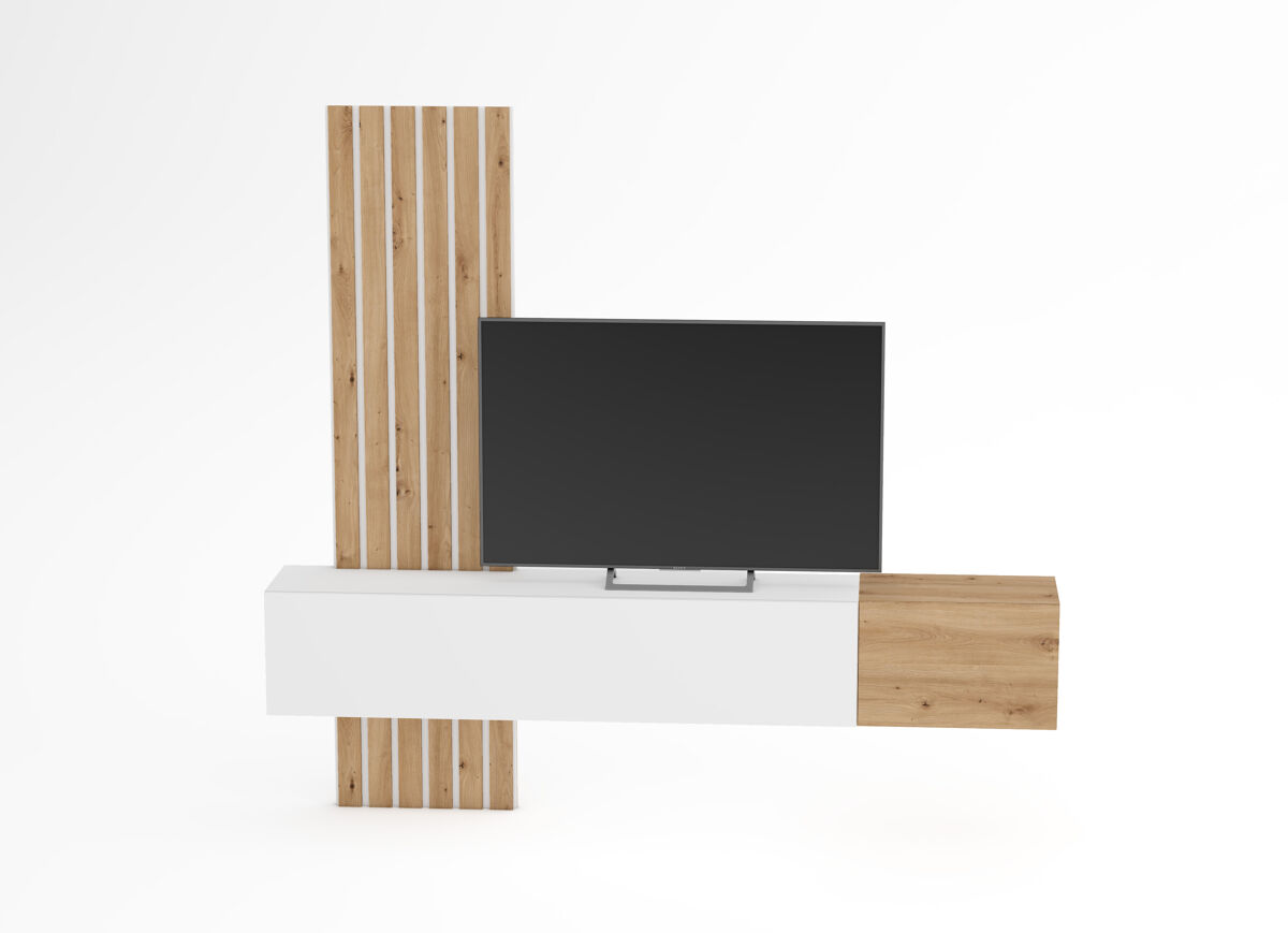 Compacto tv blanco y roble aramis 2.2