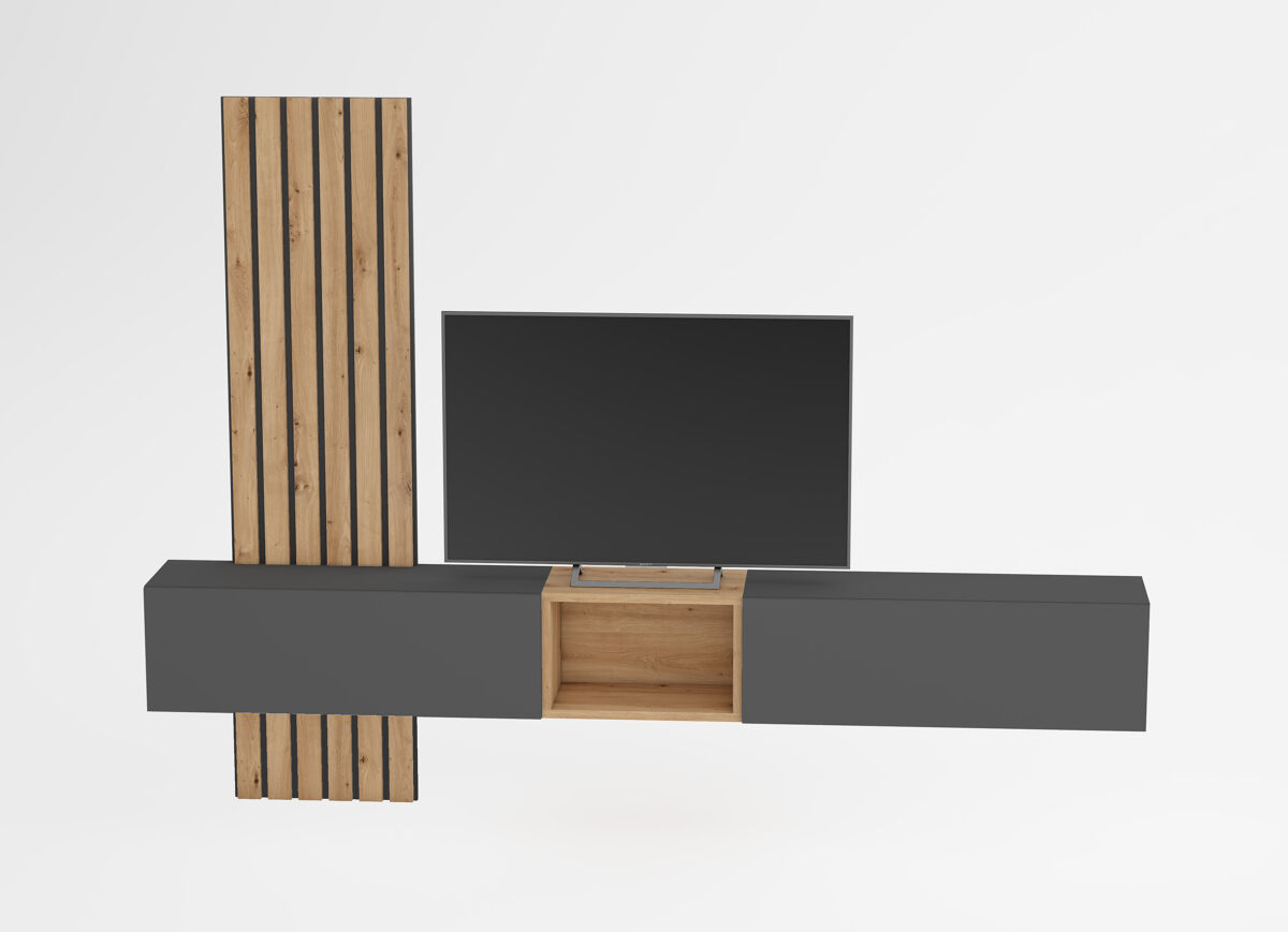 Compacto TV ARAMIS 3.3 Negro/ Madera