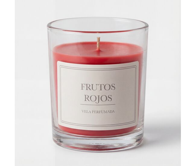 Vela vaso aromatica frutos rojos 8,5x7cm