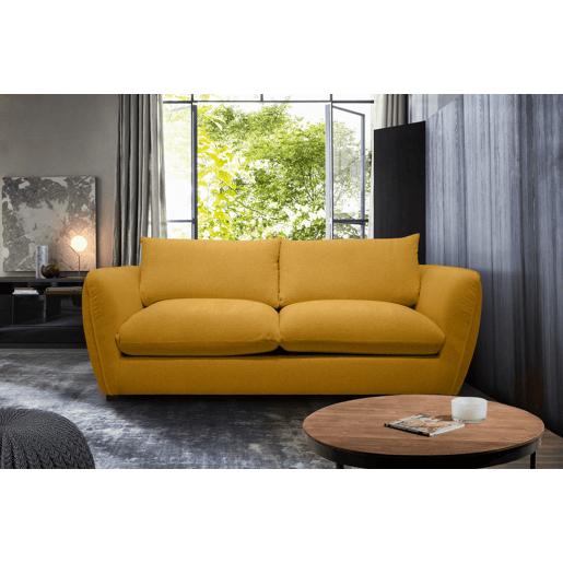 Sofá 3 lugares CLEMENCE M cor amarelo