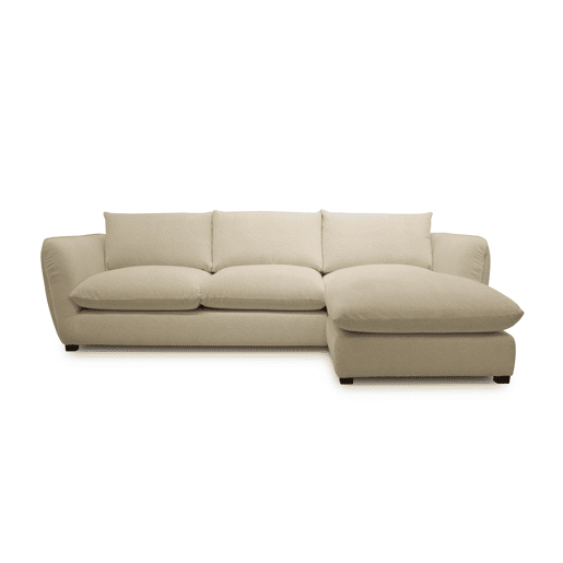 Chaise longue CLEMENCE dereita 4 lugares bege