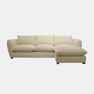 Chaise longue CLEMENCE dereita 4 lugares bege