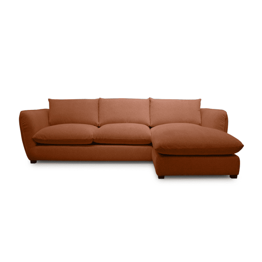Chaise longue CLEMENCE dereita 4 lugares terracota Chaise longue CLEMENCE dereita 4 lugares terracota