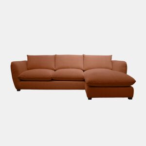 Chaise longue CLEMENCE dereita 4 lugares terracota
