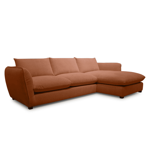Chaise longue CLEMENCE dereita 4 lugares terracota Chaise longue CLEMENCE dereita 4 lugares terracota