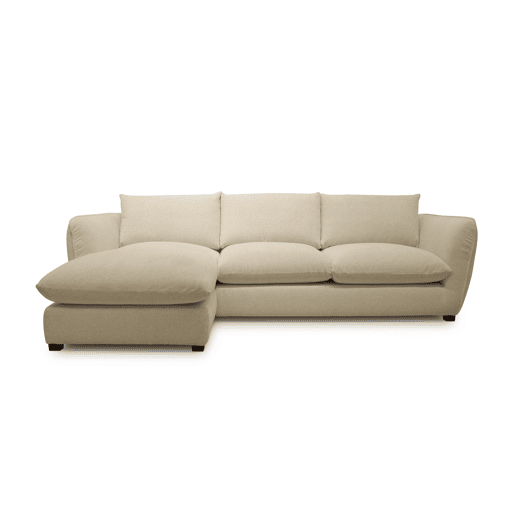 Chaise longue CLEMENCE esquerda 4 lugares bege