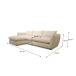 Chaise longue CLEMENCE izquierda 4 plazas beige Chaise longue CLEMENCE izquierda 4 plazas beige Beige
