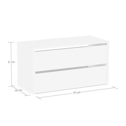 Cómoda DRESSING II de 97,5cm branca Cómoda DRESSING II de 97,5cm branca