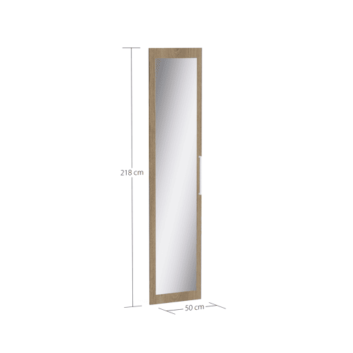 Porta com espelho DRESSING II 217x50x1,8cm carvalho