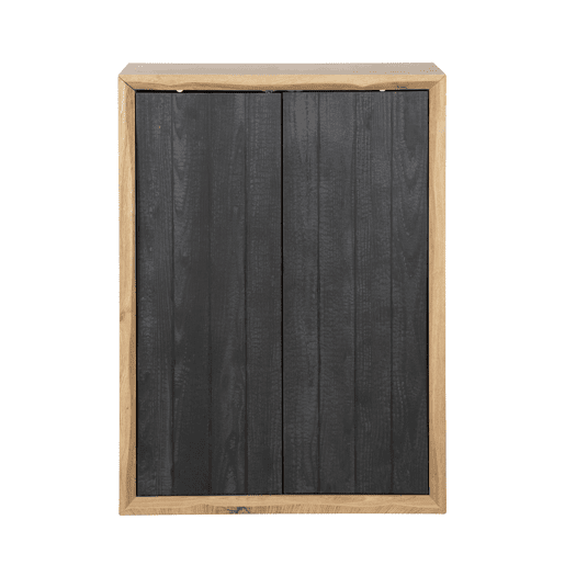 Sapateira WOOD II 110x80x40cm carvalho e preto