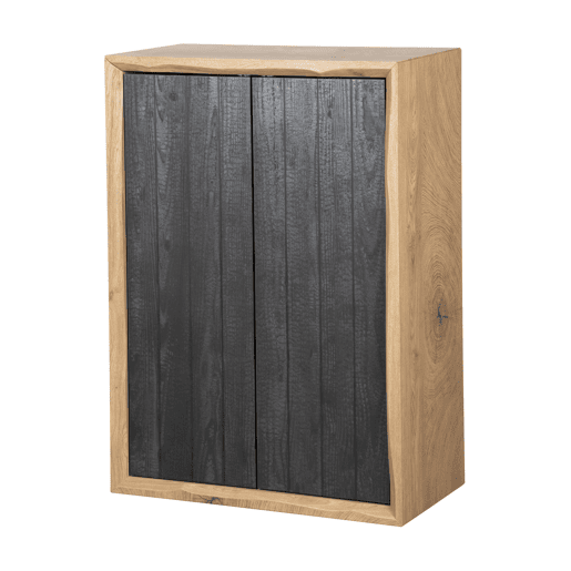 Sapateira WOOD II 110x80x40cm carvalho e preto