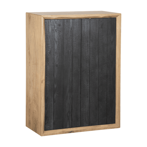 Sapateira WOOD II 110x80x40cm carvalho e preto
