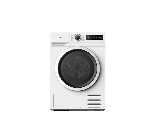 Secadora bomba de calor - Midea MD110H80/W-ES, 8 kg, 15 Programas, My Cycle, Antiarrugas, Blanco