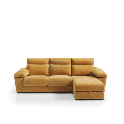 Chaise longue SOLIS dereita 4 lugares mostarda