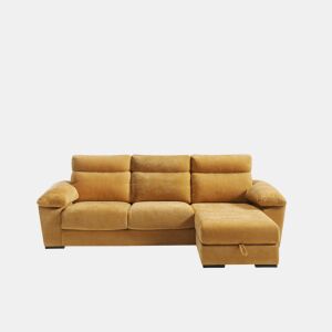 Chaise longue SOLIS dereita 4 lugares mostarda