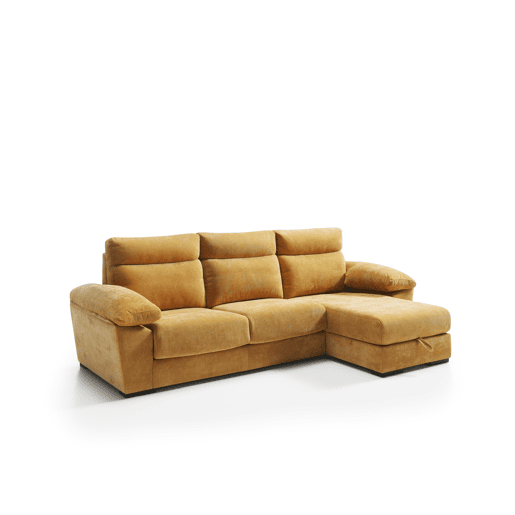 Chaise longue SOLIS dereita 4 lugares mostarda