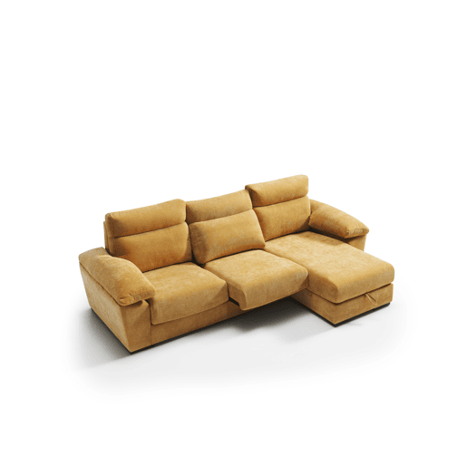 Chaise longue SOLIS dereita 4 lugares mostarda