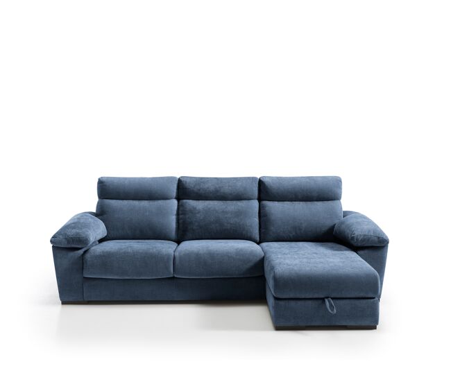 Chaise longue solis derecha 4 plazas azul