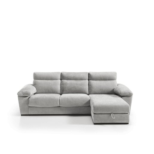 Chaise longue SOLIS dereita 4 lugares cinza claro
