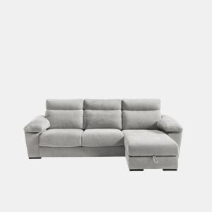 Chaise longue SOLIS dereita 4 lugares cinza claro