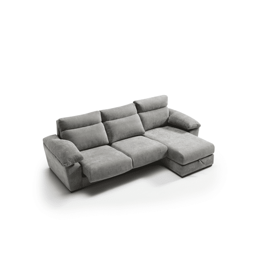 Chaise longue SOLIS dereita 4 lugares cinza médio