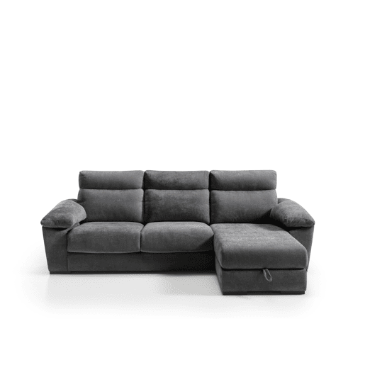 Chaise longue SOLIS dereita 4 lugares cinza escuro