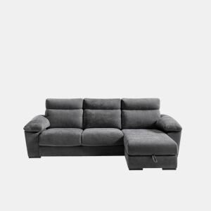 Chaise longue SOLIS dereita 4 lugares cinza escuro