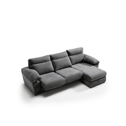 Chaise longue SOLIS dereita 4 lugares cinza escuro